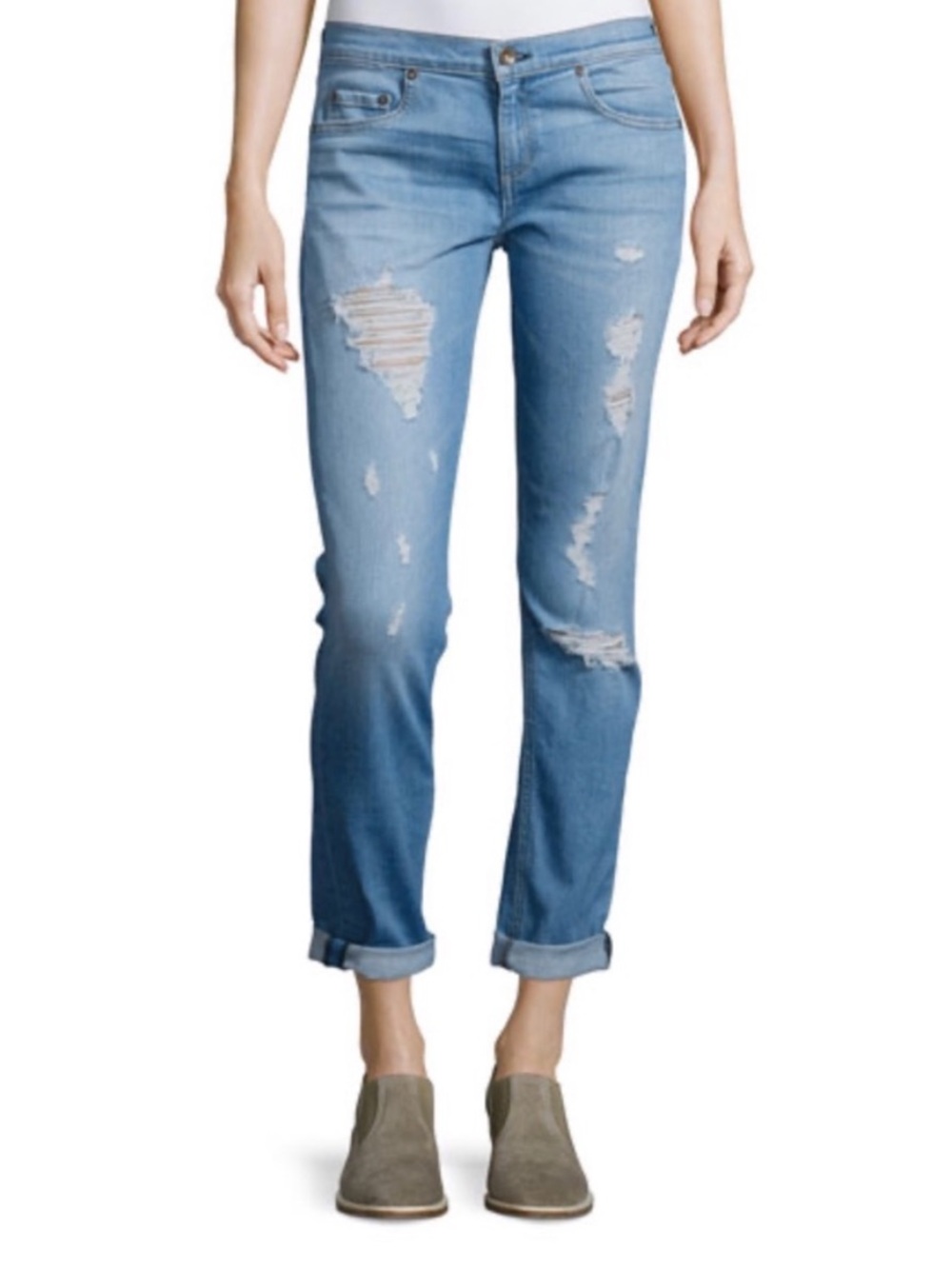 Rag & Bone Dre Distressed Jeans in Rosslyn